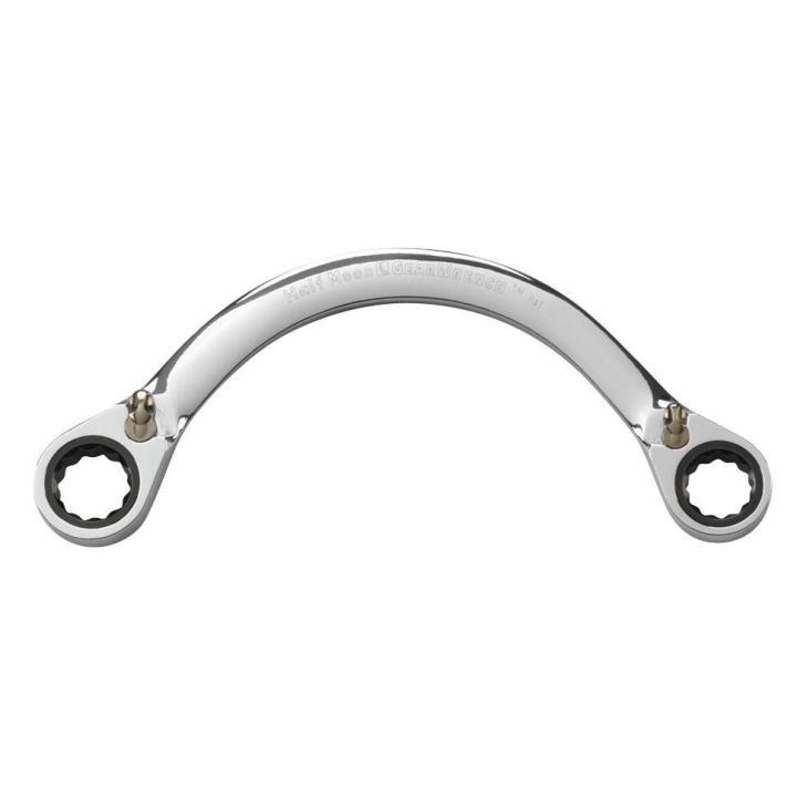 4 Piece 72 Tooth 12 Point Reversible Half Moon Double Box Ratcheting SAE Wrench Set Gearwrench