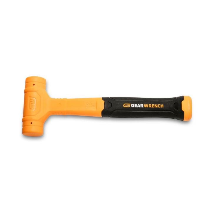 Image of the GEARWRENCH  18 oz. Dead Blow Hammer on a white background with the hammer head on the left and the handle on the right