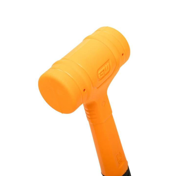 Image of the GEARWRENCH  24 oz. Dead Blow Hammer showing the molten colored hammer head up close