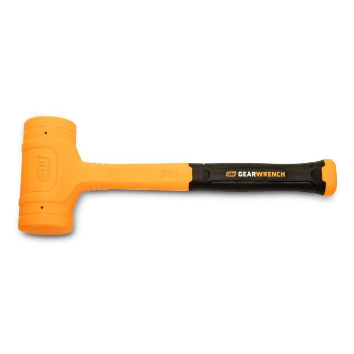 Image of the GEARWRENCH 48oz. Dead Blow Hammer on a white background with the hammer head on the left and the handle on the right