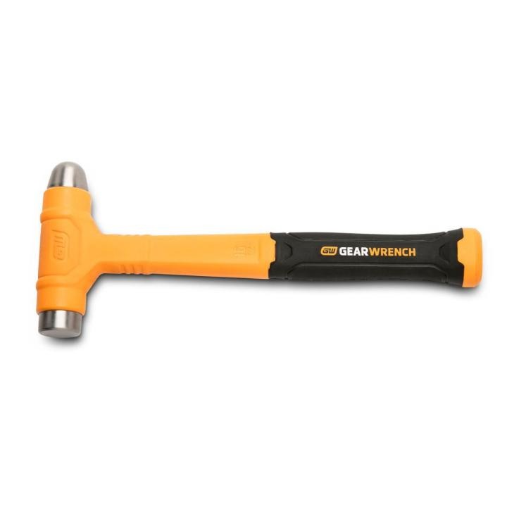 Image of the GEARWRENCH  16 oz. Dead Blow Ball Pein Hammer on a white background with the hammer head on the left and the handle on the right