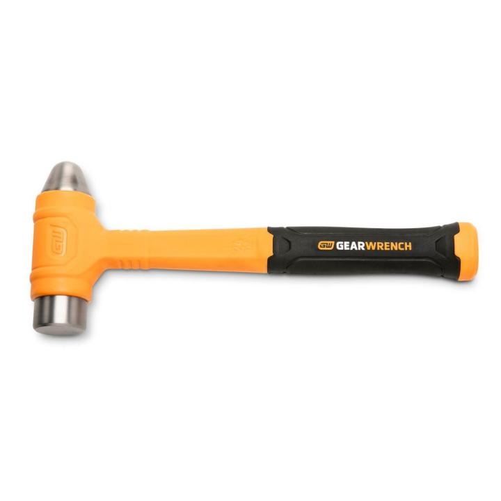 Image of the GEARWRENCH  24 oz. Dead Blow Ball Pein Hammer on a white background with the hammer head on the left and the handle on the right