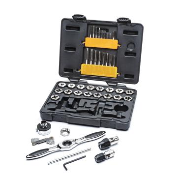 Image of 42 Pc. Metric Medium Ratcheting Tap and Die Drive Tool Set - GearWrench