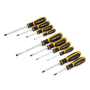 Image of 10 Pc. Combination and Pozidriv® Dual Material Screwdriver Set - GW