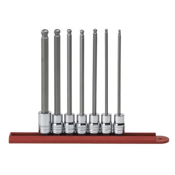 Image of 7 Pc. 3/8" Drive SAE Hex Long Ball End Bit Socket Set - GearWrench