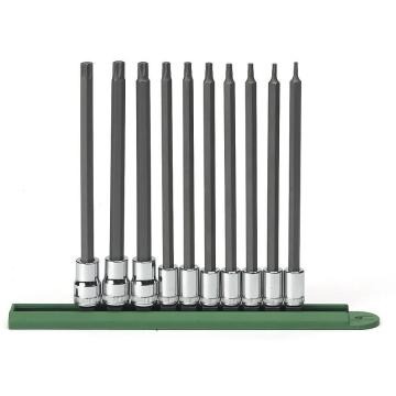 Image of 10 Pc. 1/4" and 3/8" Drive Long Torx® Bit Socket Set - GearWrench