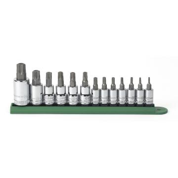 Image of 13 Pc. 1/4", 3/8", and 1/2" Drive Torx® Tamper Proof Bit Socket Set - GearWrench