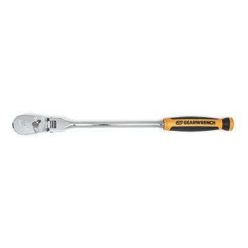Image of 3/8" Drive 90-Tooth Dual Material Flex Head Teardrop Ratchet 330mm (13") - GearWrench