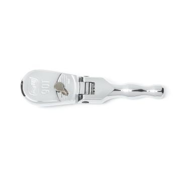 Image of 3/8" Drive 90-Tooth Stubby Flex Head Teardrop Ratchet 127mm (5") - GearWrench