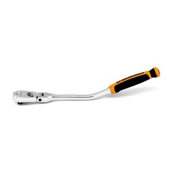 Image of 3/8" Drive 90-Tooth Dual Material Offset Flex Head Teardrop Ratchet 311mm (12-1/4") - GearWrench