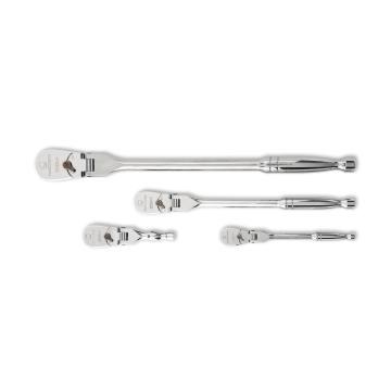 Image of 4 Pc. 1/4", 3/8", and 1/2" Drive 120XP™ Full Polish Flex Handle Ratchet Set - GearWrench