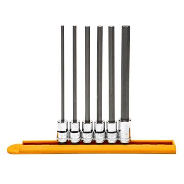 Image of 6 Pc. 3/8" Drive Long Length Metric Hex Bit Socket Set - GearWrench