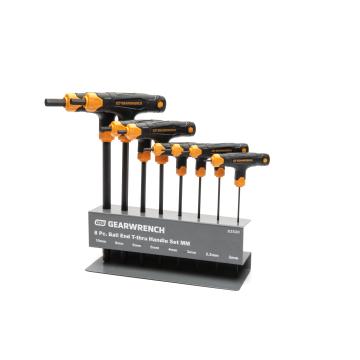Image of 8-Key Metric Ball-End T-Handle Hex Key Set - GW