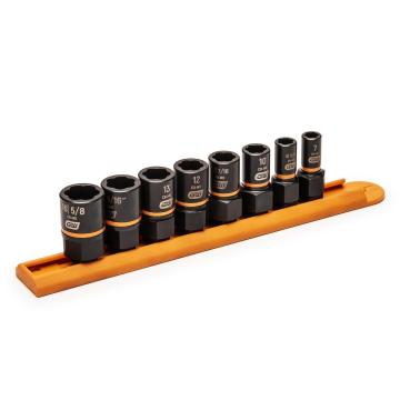 Image of 8 Pc. 1/4" & 3/8" Bolt Biter™ Extraction Socket Set - GW