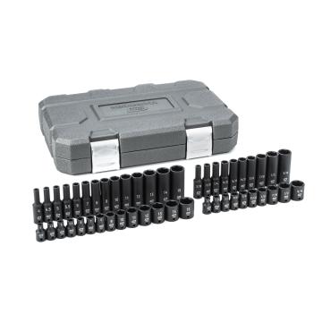 Image of 48 Pc. 1/4" Drive 6 Point Standard & Deep Impact Metric & SAE Socket Set - GearWrench