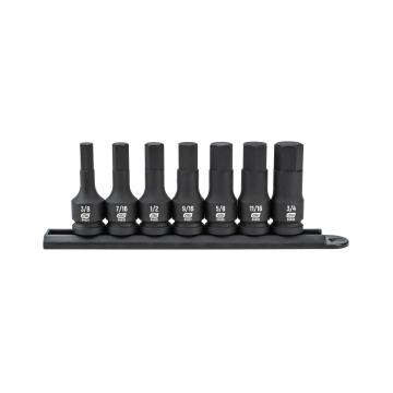 Image of 7 Pc. 1/2" Drive SAE Impact Hex Bit Socket Set - GearWrench