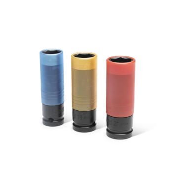 Image of 3 Pc. Metric High-Strength Wheel Protector Impact Socket Set - GW