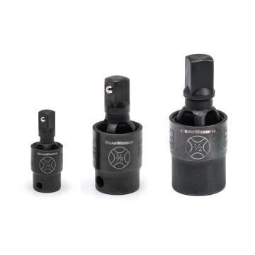 Image of 3 Pc. 1/4", 3/8" and 1/2" Drive X-Core™ Impact Universal Joint Set - GearWrench