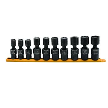 Image of 10 Pc. 1/2" Drive 6 Point Metric X-Core™ Universal Impact Socket Set - GearWrench