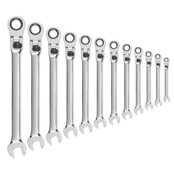 Image of 12 Pc. 12 Point Metric XL Locking Flex Ratcheting Wrench Set  - GearWrench