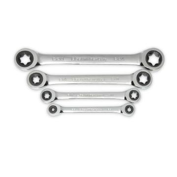 Image of 4 Pc. External Torx® Double Box Ratcheting Wrench Set - GW