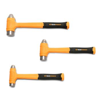 Image of the GEARWRENCH GWH3PCDBBP set showing all the hammers in the set